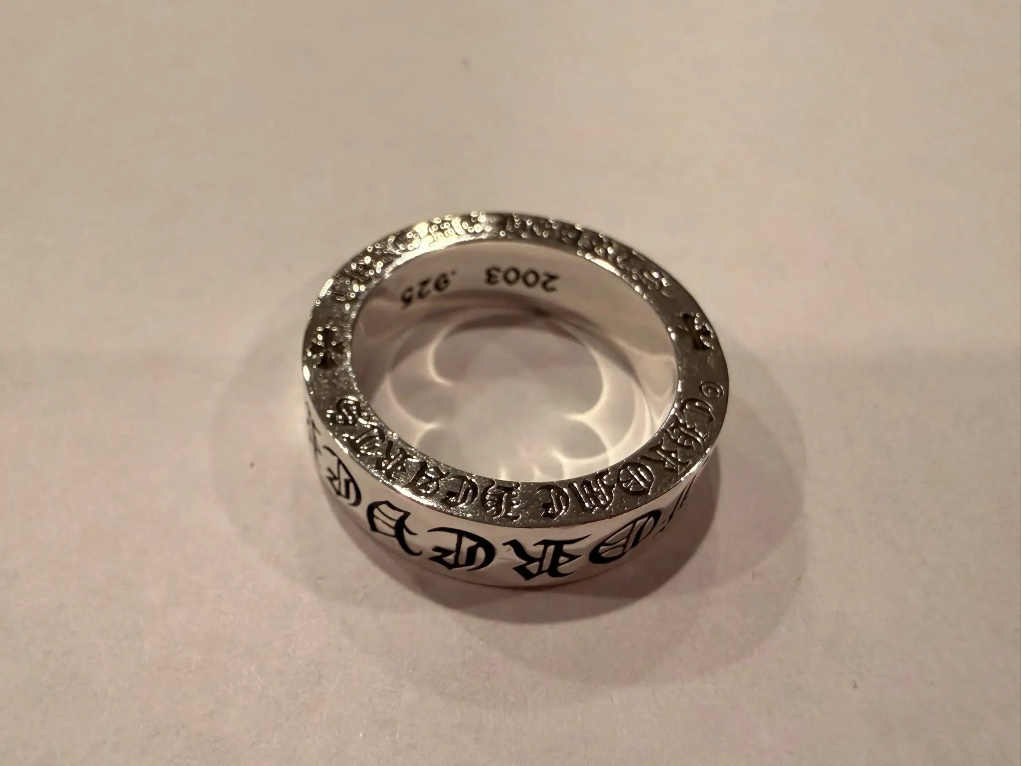 Chrome Hearts .925 Forever Spacer Size 8