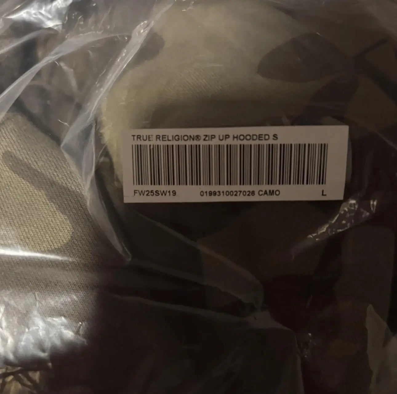 Supreme/True Religion Zip Up Hooded Sweatshirt SZ L