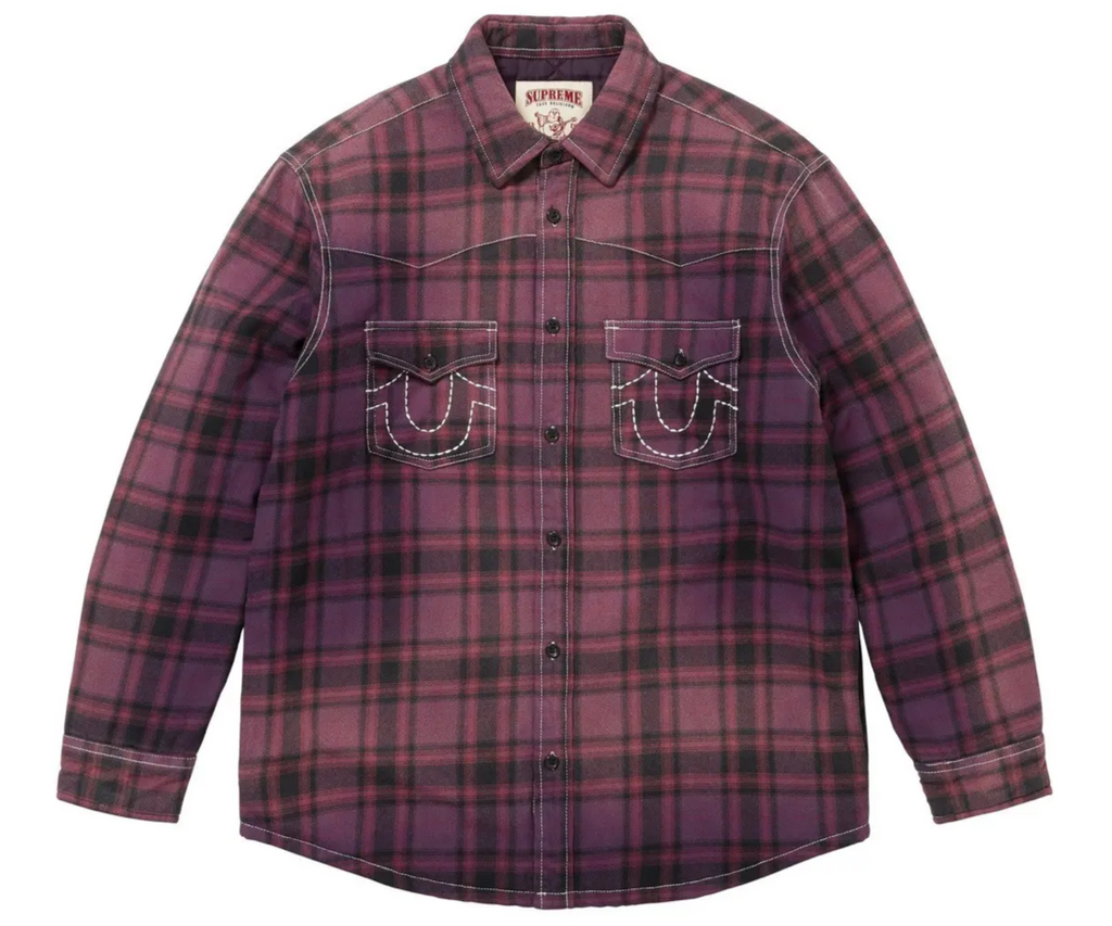 Supreme x True Religion Quilted Flannel SZ M