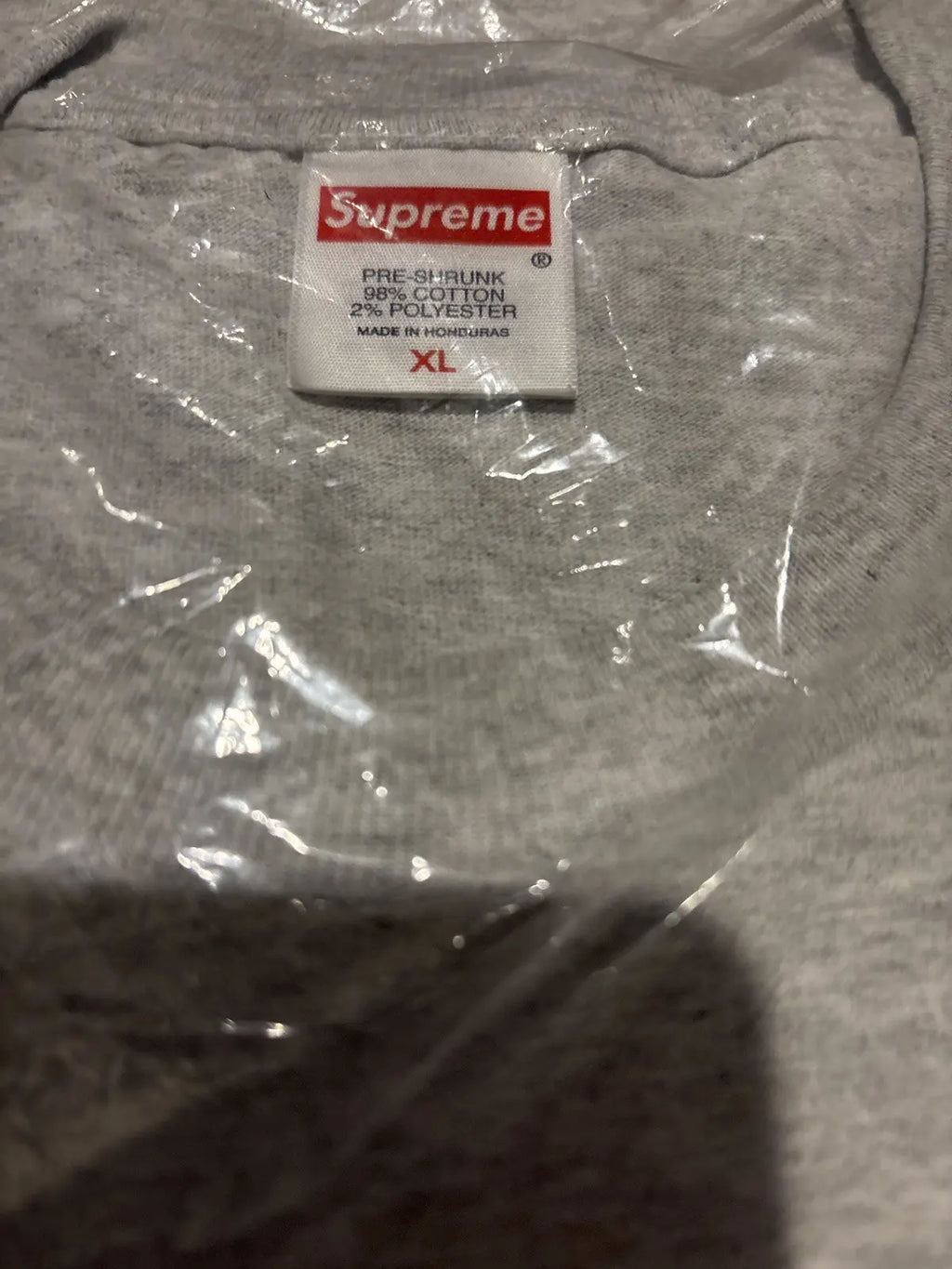 Supreme® “Dust Tee” Heather Grey SZ XL