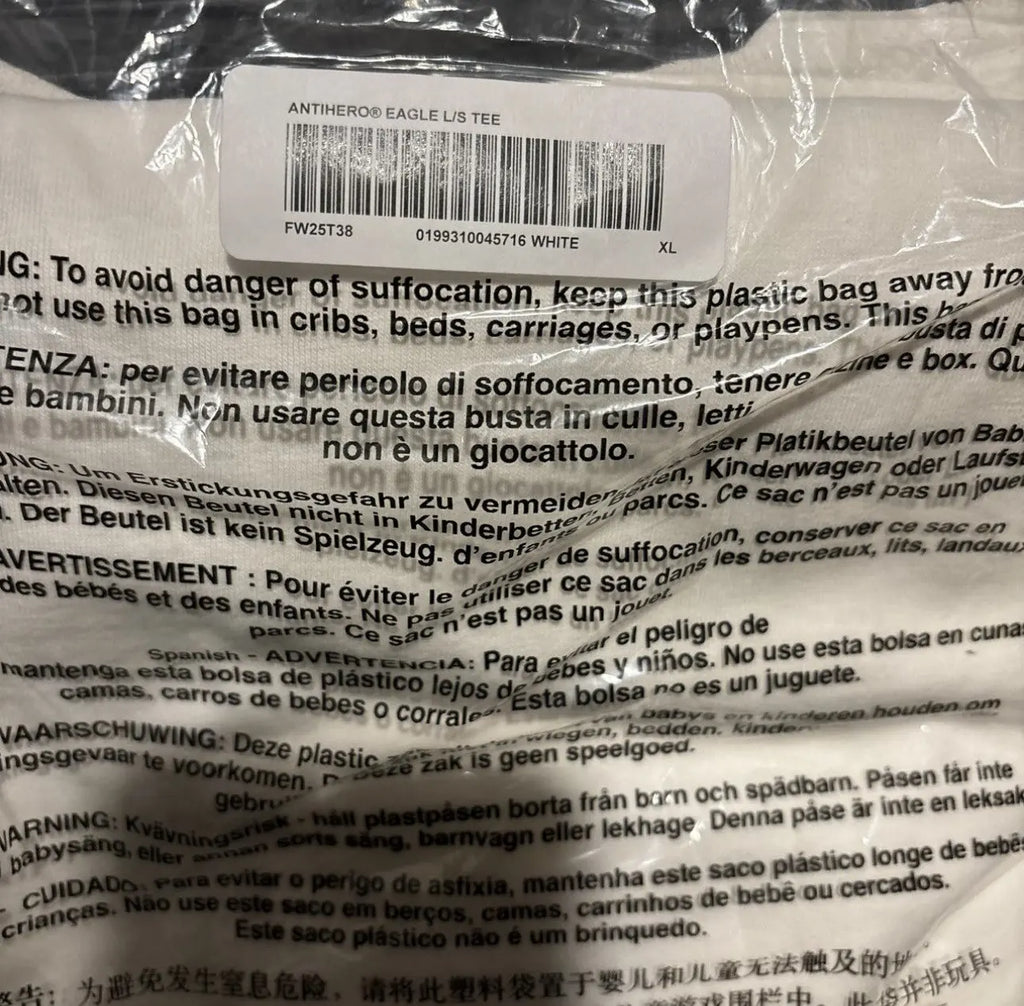 Supreme/ANTIHERO Eagle L/S Tee SZ XL
