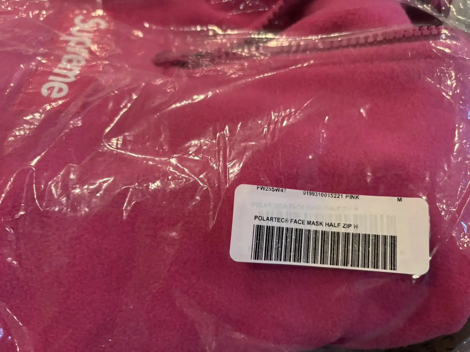 Supreme x Polartec Face Mask Half Zip Hooded Sweatshirt SZ M