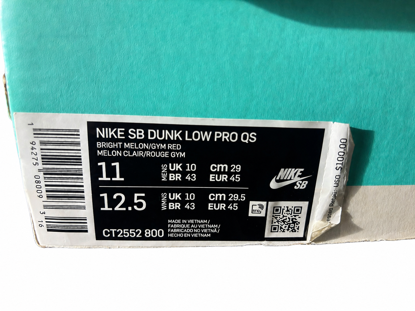 Nike SB Dunk Low StrangeLove Skateboards US 11