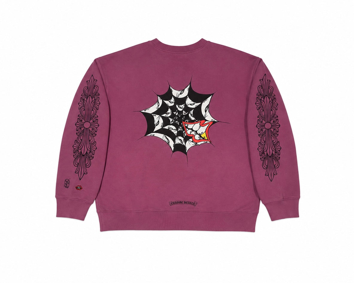 Signed Chrome Hearts x Matty Boy Spider Web Crewneck SZ XL