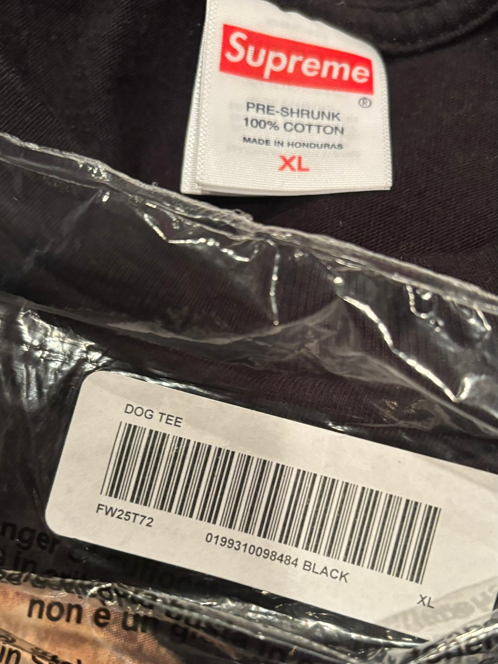 Supreme “Dust Tee” Black SZ XL