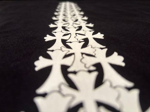 Chrome Hearts® Cemetery Cross Tire Tracks Short Sleeve Tee SZ XXL