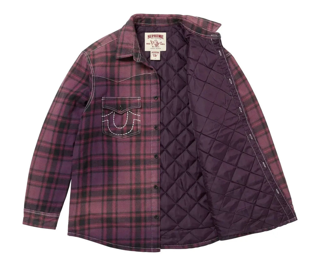 Supreme x True Religion Quilted Flannel SZ M