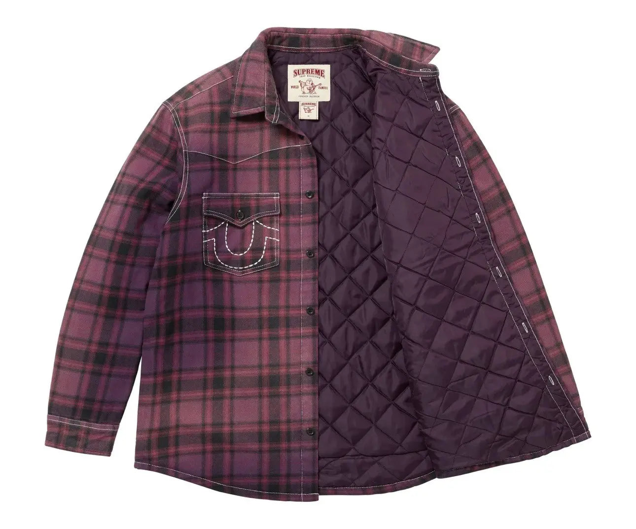 Supreme x True Religion Quilted Flannel SZ M